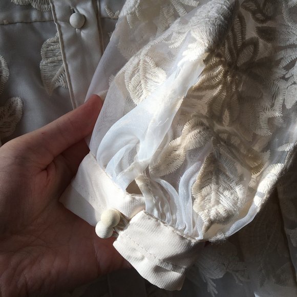 LAST CHANCE Anthropologie Clarence Lace Shirtdress 0, Like new - Picture 7 of 14